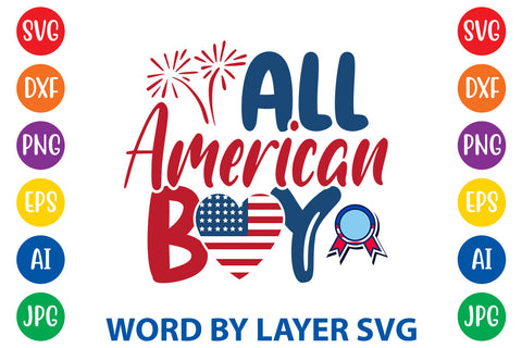 All American Boy, Patriotic SVG Design SVG Rafiqul20606 