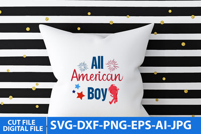 All American boy SVG Cut File SVG BlackCatsMedia 