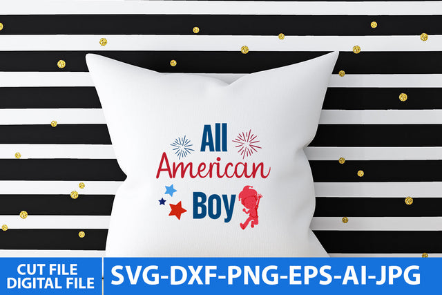 All American boy SVG Cut File SVG BlackCatsMedia 