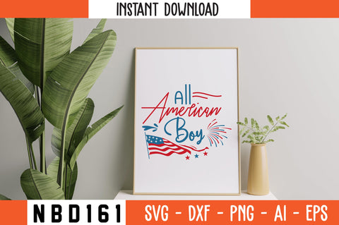 All American boy Svg Design SVG Nbd161 