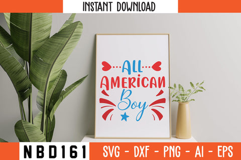 All American Boy Svg Design SVG Nbd161 