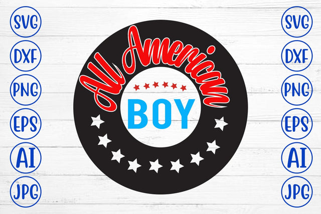 All American Boy SVG Design SVG Syaman 