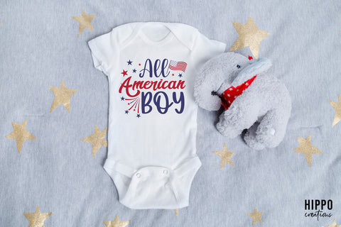 All American Boy SVG | Patriotic SVG Cut File SVG Hippo Creations 