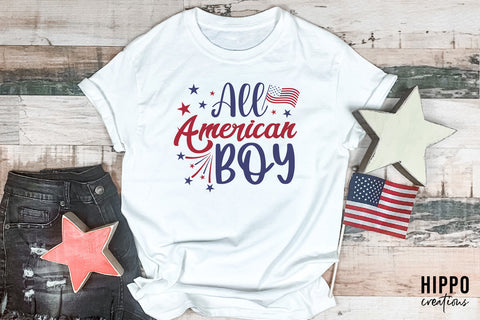 All American Boy SVG | Patriotic SVG Cut File SVG Hippo Creations 