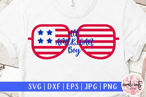 All American Boy – USA & Patriotic SVG EPS DXF PNG Cutting Files SVG CoralCutsSVG 