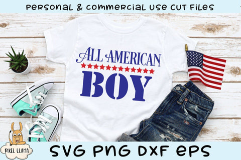 All American Boy with Bonus SVG SVG The Pixel Llama 