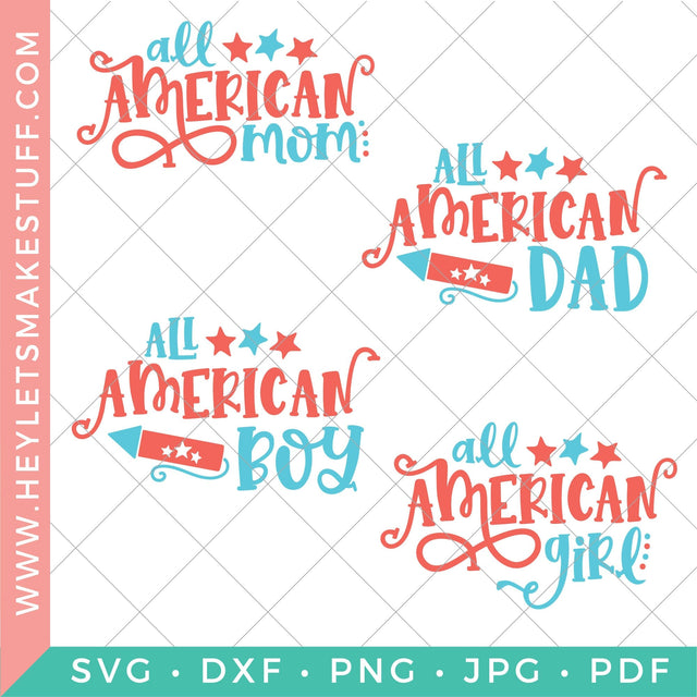 All American Bundle SVG Hey Let's Make Stuff 