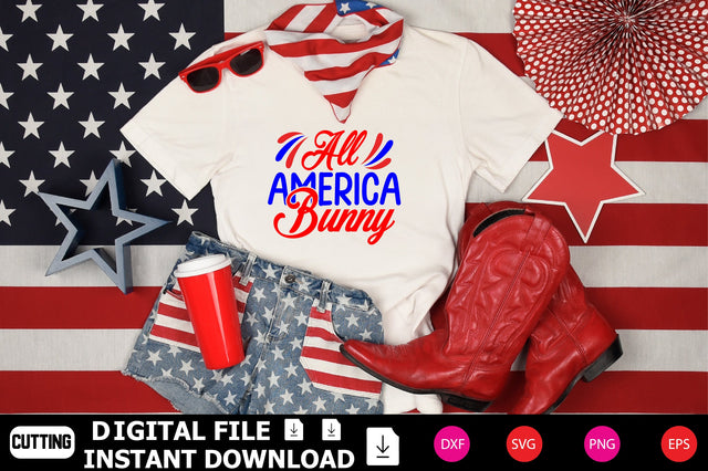 All American Bunny SVG cut files SVG Shahin alam 