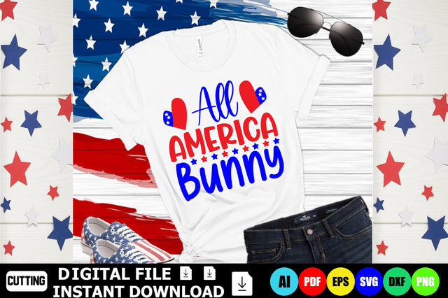 All American Bunny SVG Shahin alam 