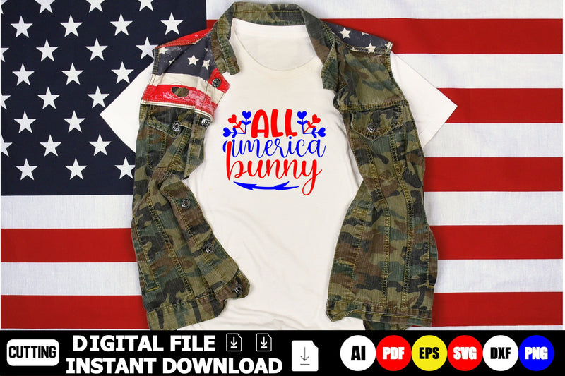 All American Bunny SVG Shahin alam 