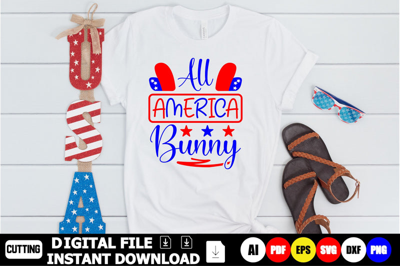 All American Bunny SVG Shahin alam 