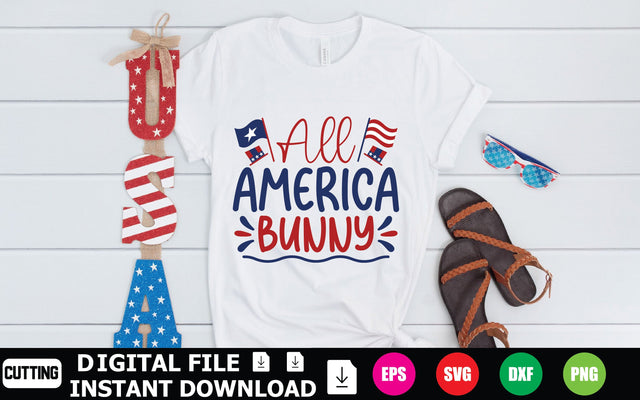 All American Bunny SVG Shahin alam 