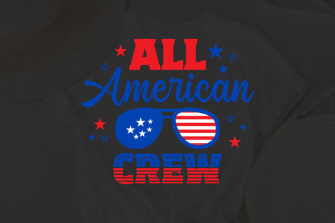 All American Crew SVG, 4th of July SVG, Crew SVG, July 4th svg, America svg, Sunglasses svg, Independence Day svg, png dxf SVG Fauz 