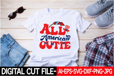All American Cutie Retro Svg SVG Blessedprint 