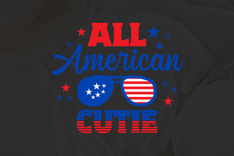 All American Cutie SVG, 4th of July SVG, Cutie SVG, July 4th svg, America svg, Sunglasses svg, Independence Day svg, png dxf SVG Fauz 