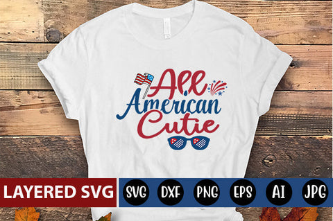 all American cutie SVG cut file SVG Blessedprint 