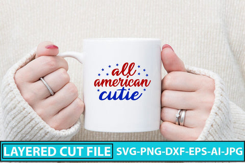 All American Cutie SVG Cut File SVG Syaman 