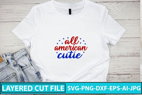 All American Cutie SVG Cut File SVG Syaman 