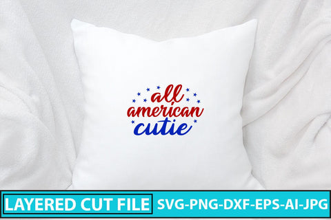 All American Cutie SVG Cut File SVG Syaman 