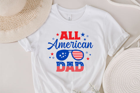 All American Dad SVG, 4th of July SVG, Dad SVG, July 4th svg, America svg, Sunglasses svg, Independence Day svg, png dxf SVG Fauz 