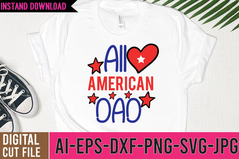All American Dad SVG Cut File SVG BlackCatsMedia 