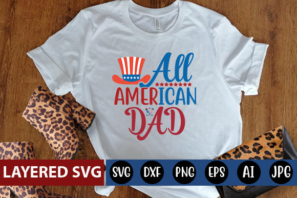 All American dad SVG cute file - So Fontsy