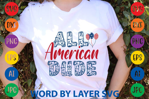 All American Dude, Patriotic SVG Design SVG Rafiqul20606 