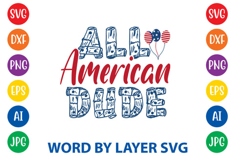 All American Dude, Patriotic SVG Design SVG Rafiqul20606 
