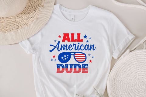 All American Dude SVG, 4th of July SVG, Dude SVG, July 4th svg, America svg, Sunglasses svg, Independence Day svg, png dxf SVG Fauz 