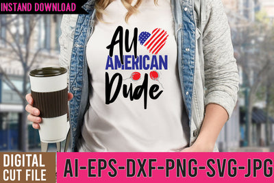 All American Dude SVG Cut FIle , All American Dude SVG Design SVG BlackCatsMedia 