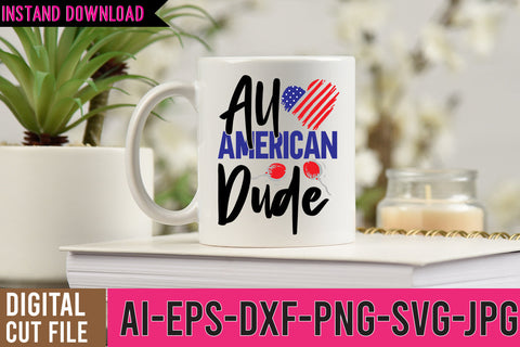 All American Dude SVG Cut FIle , All American Dude SVG Design SVG BlackCatsMedia 