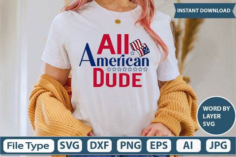 All American Dude Svg Cut File SVG DesignPlante 503 