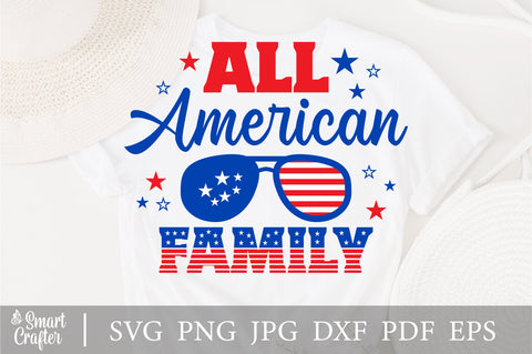 All American Family SVG, 4th of July SVG, Family SVG, July 4th svg, America svg, Sunglasses svg, Independence Day svg, png dxf SVG Fauz 