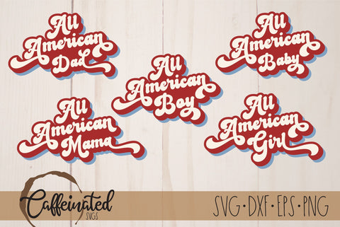 All American Family SVG Bundle SVG Caffeinated SVGs 