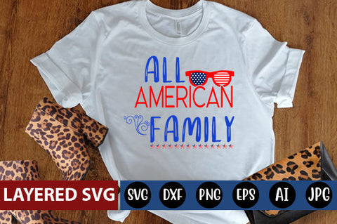 all american family SVG cut file SVG Blessedprint 