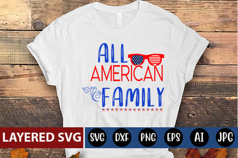 all american family SVG cut file SVG Blessedprint 