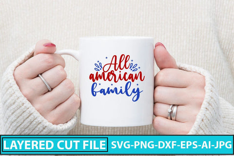 All American Family SVG Cut File SVG Syaman 