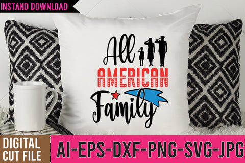 All American Family SVG Cut File,All American Family SVG Quotes SVG BlackCatsMedia 