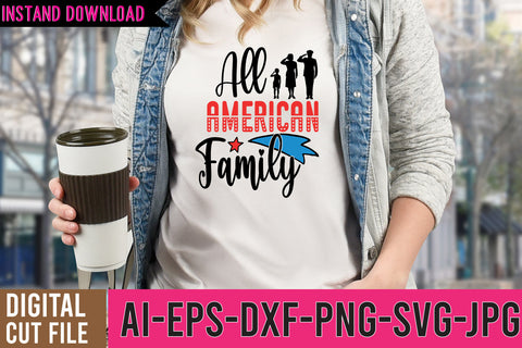 All American Family SVG Cut File,All American Family SVG Quotes SVG BlackCatsMedia 