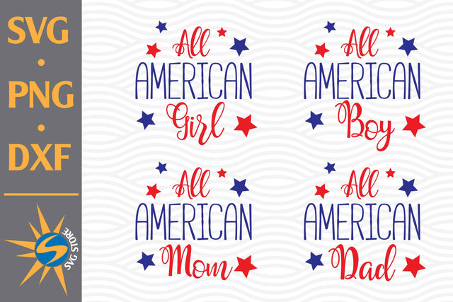 All American Family SVG, PNG, DXF Digital Files Include SVG SVGStoreShop 