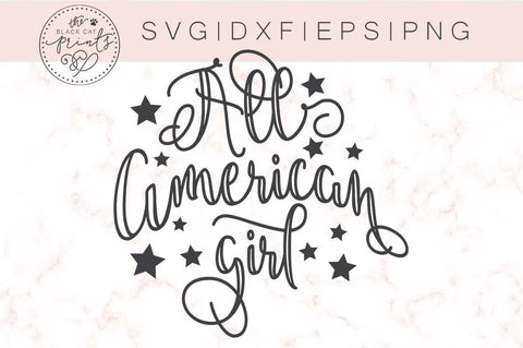 All American girl | Patriotic cut file SVG TheBlackCatPrints 