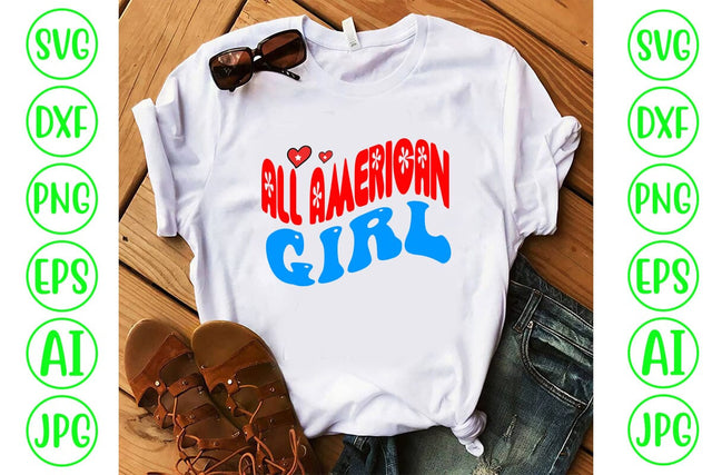 All American Girl Retro SVG SVG Syaman 