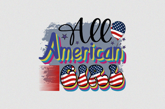 All American Girl Sublimation SVGArt 