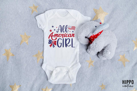 All American Girl SVG | 4th of July SVG Cut File SVG Hippo Creations 
