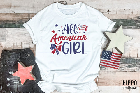 All American Girl SVG | 4th of July SVG Cut File SVG Hippo Creations 