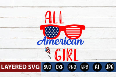 all american girl SVG cut file SVG Blessedprint 