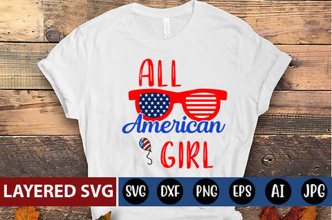 all american girl SVG cut file SVG Blessedprint 