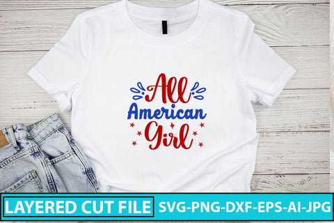 All American Girl SVG Cut File SVG Syaman 
