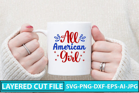 All American Girl SVG Cut File SVG Syaman 