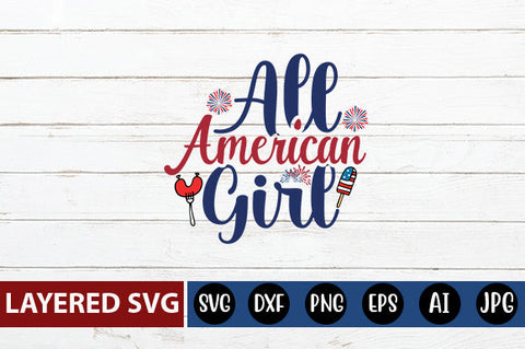 All American Girl SVG cute file SVG Blessedprint 